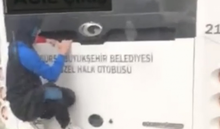 Bursa'da Tehlikeli Yolculuk!