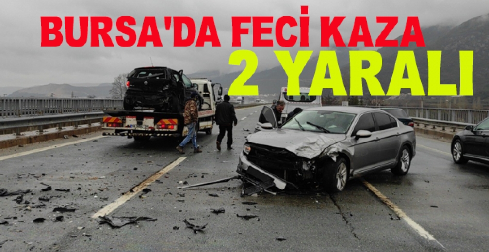 Bursa'da Yağmur Nedeniyle Kayganlaşan Yolda Kaza: 2 Yaralı