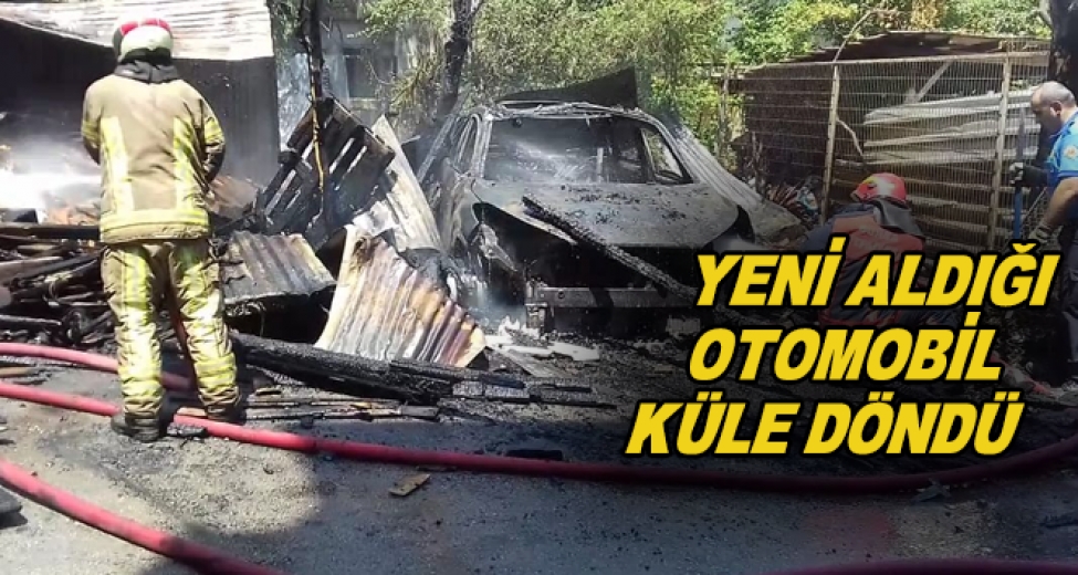 Bursa'da Yeni Aldığı Otomobil Küle Döndü