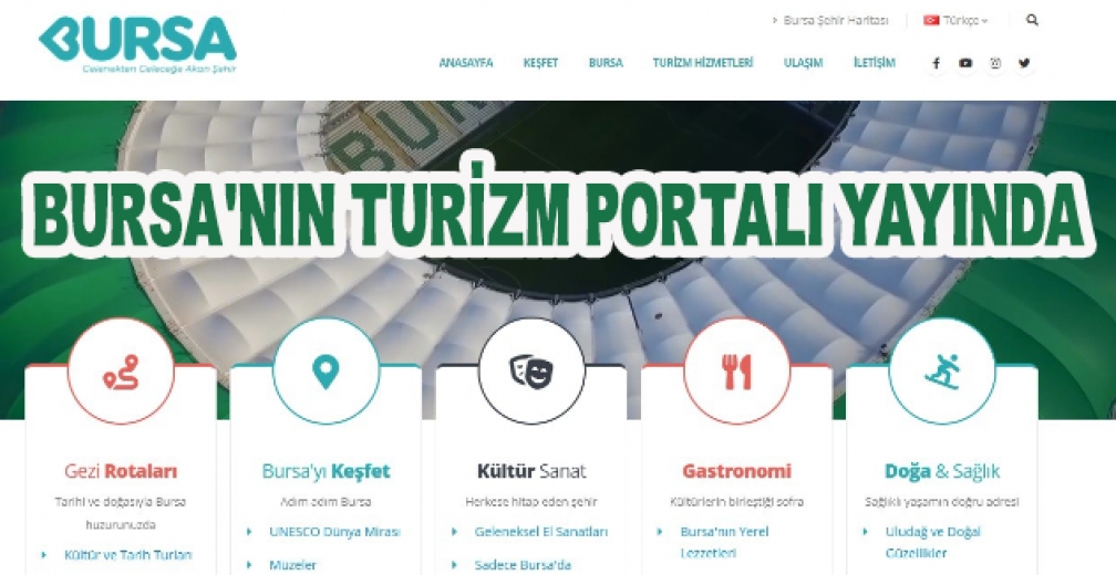 Bursa'nın Turizm Portalı Yayında