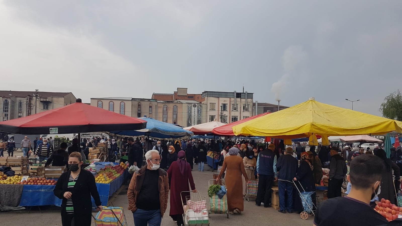 Bursada Pazar Yerleri Havadan Görüntülendi
