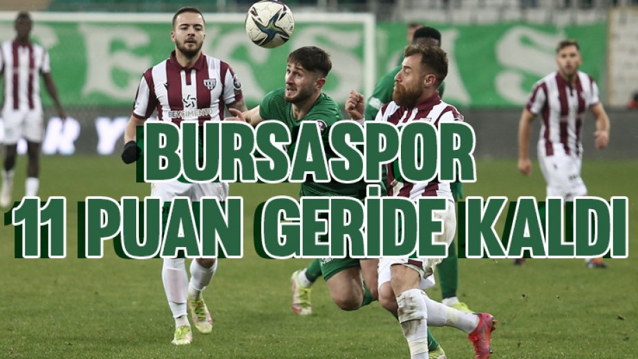 Bursaspor Geçen Sezonun 11 Puan Gerisinde Kaldı