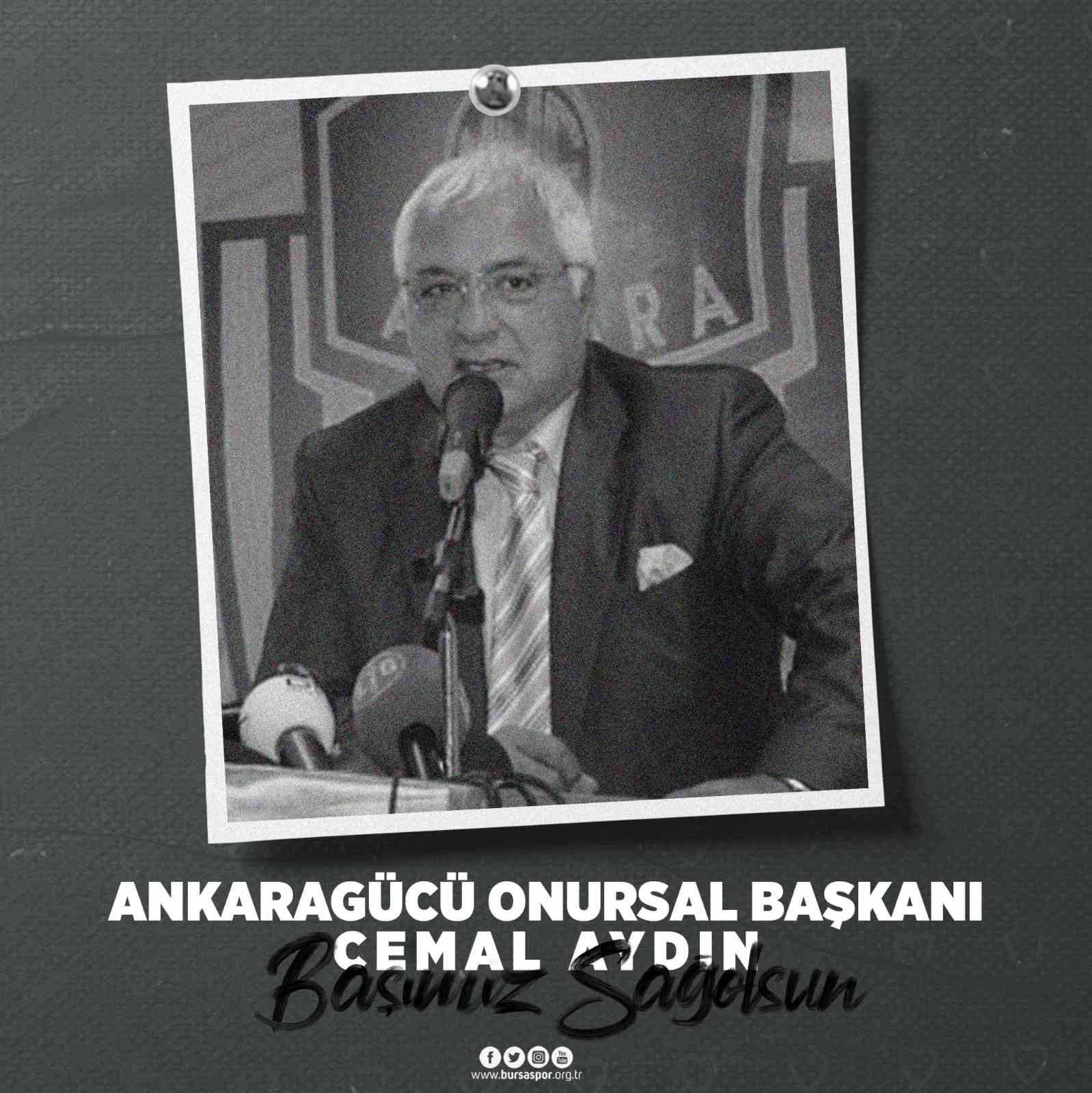 Bursaspor Kulübü, Cemal Aydın İçin Başsağlığı Mesajı Yayımladı