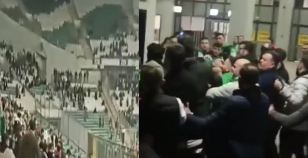 Bursaspor Taraftarlarının Maç Sonrası Tekme Tokat Kavga Anı