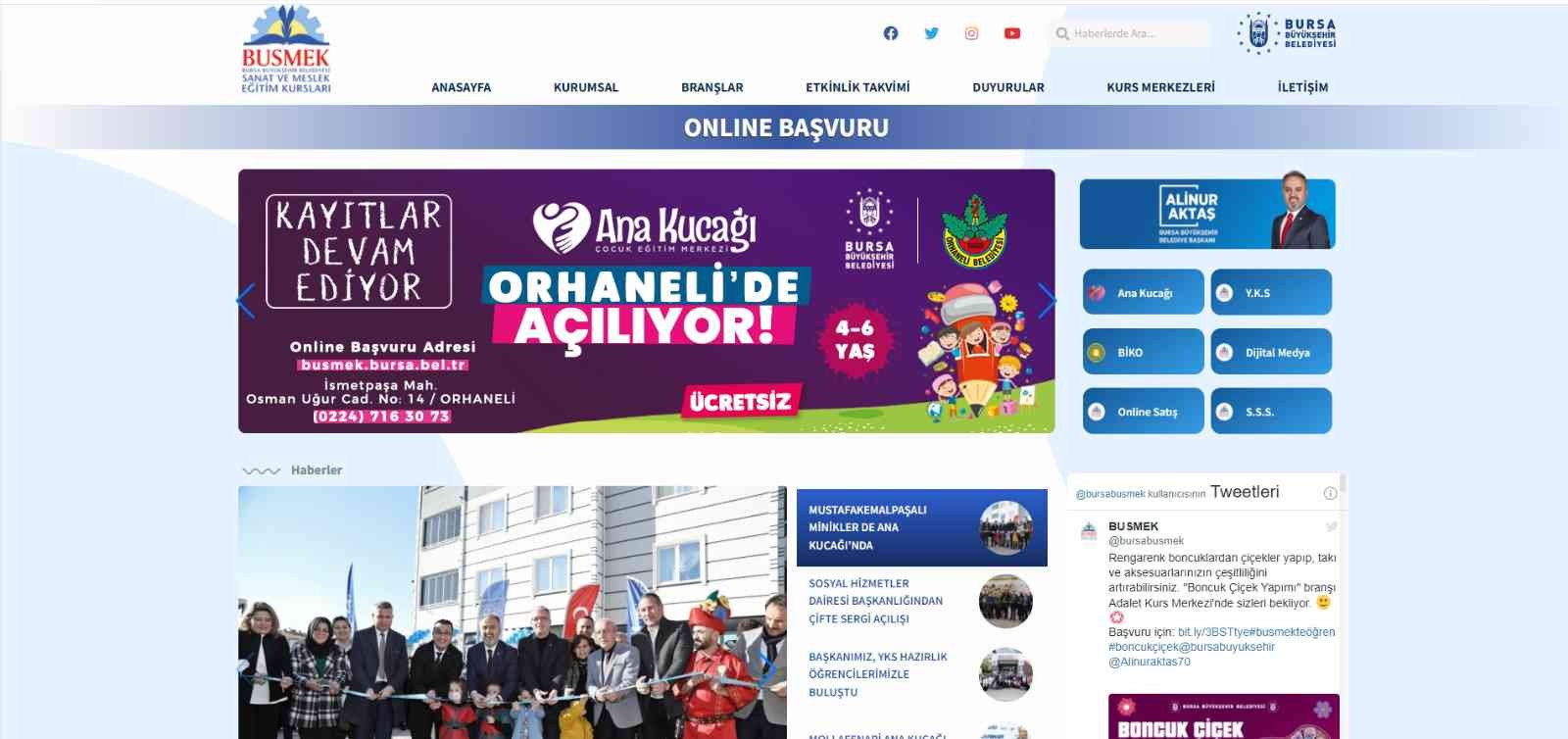 BUSMEK'te Online Başvurulara Yoğun İlgi