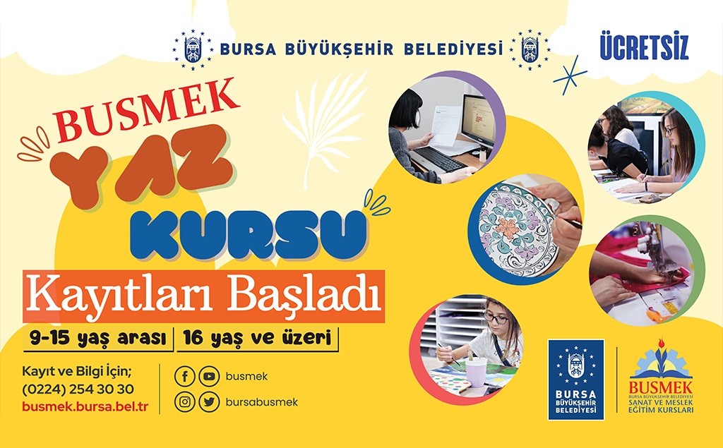Busmek'te Ücretsiz Yaz Kursları Başlıyor