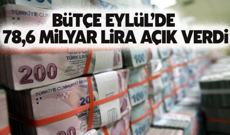 Bütçe eylülde 78,6 milyar lira açık verdi