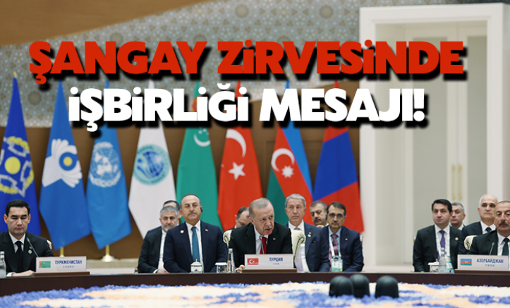 Cumhurbaşkanı Erdoğan'dan Şangay zirvesinde işbirliği mesajı