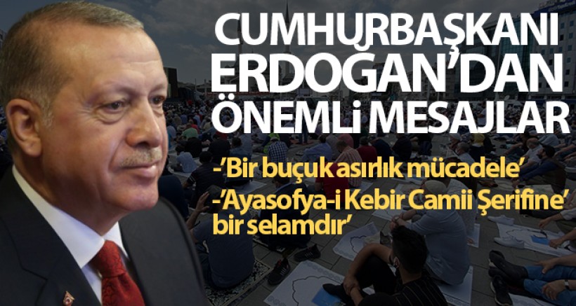 Cumhurbaşkanı Erdoğan'dan Taksim Camii'nde Önemli Açıklamalar
