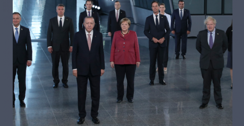 Cumhurbaşkanı Erdoğan NATO Liderler Zirvesi'nde Aile Fotoğrafı Çekildi
