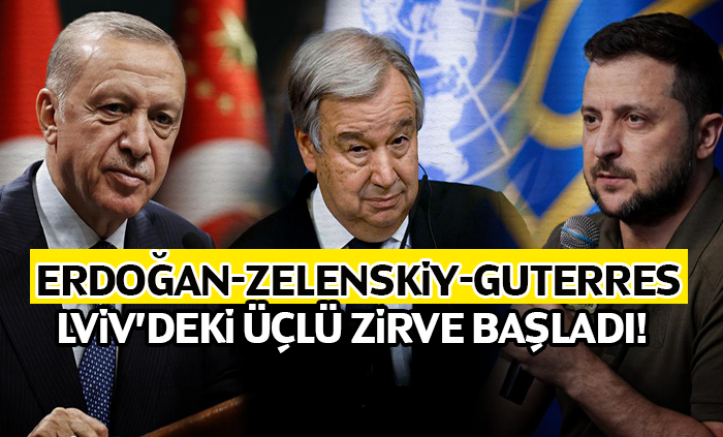 Cumhurbaşkanı Erdoğan-Zelenskiy-Guterres Görüşmesi Başladı!