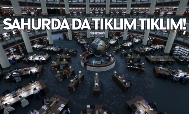Cumhurbaşkanlığı Millet Kütüphanesi sahurda da tıklım tıklım