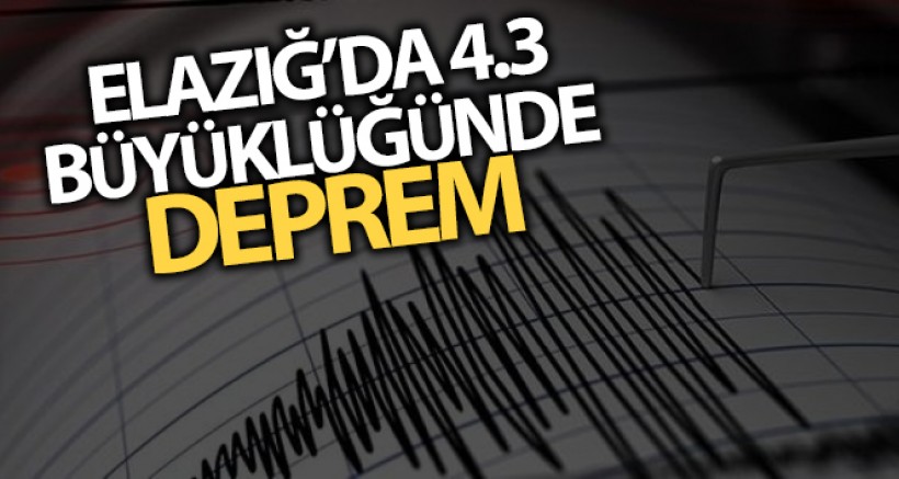 Elazığ'da 4.3 Büyüklüğünde Deprem