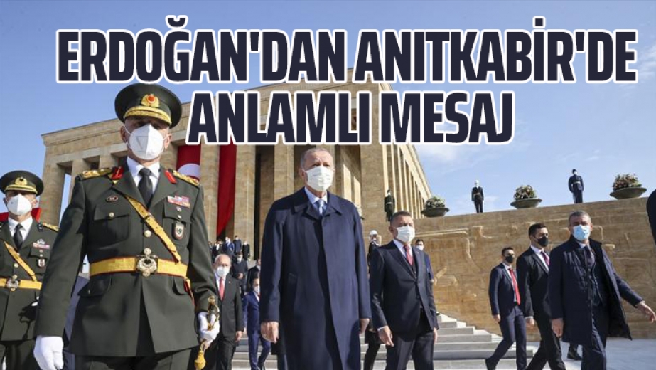 Erdoğan'dan Anıtkabir'de anlamlı mesaj