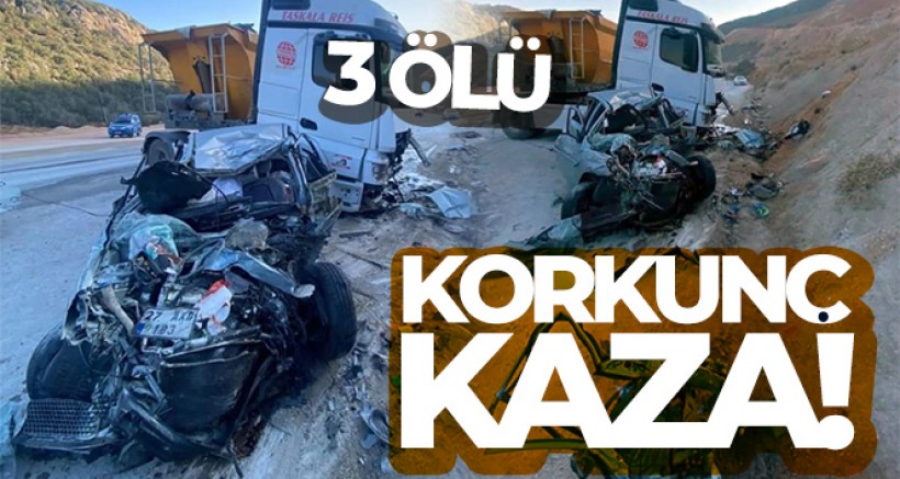 Gaziantep'te feci kaza: 3 ölü !