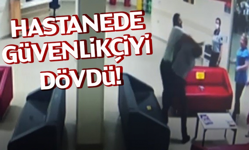 Hastanede Güvenlikçiyi Böyle Dövdü
