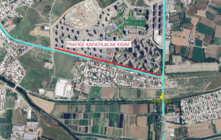 İnönü Caddesinde Trafik Düzenlemesi