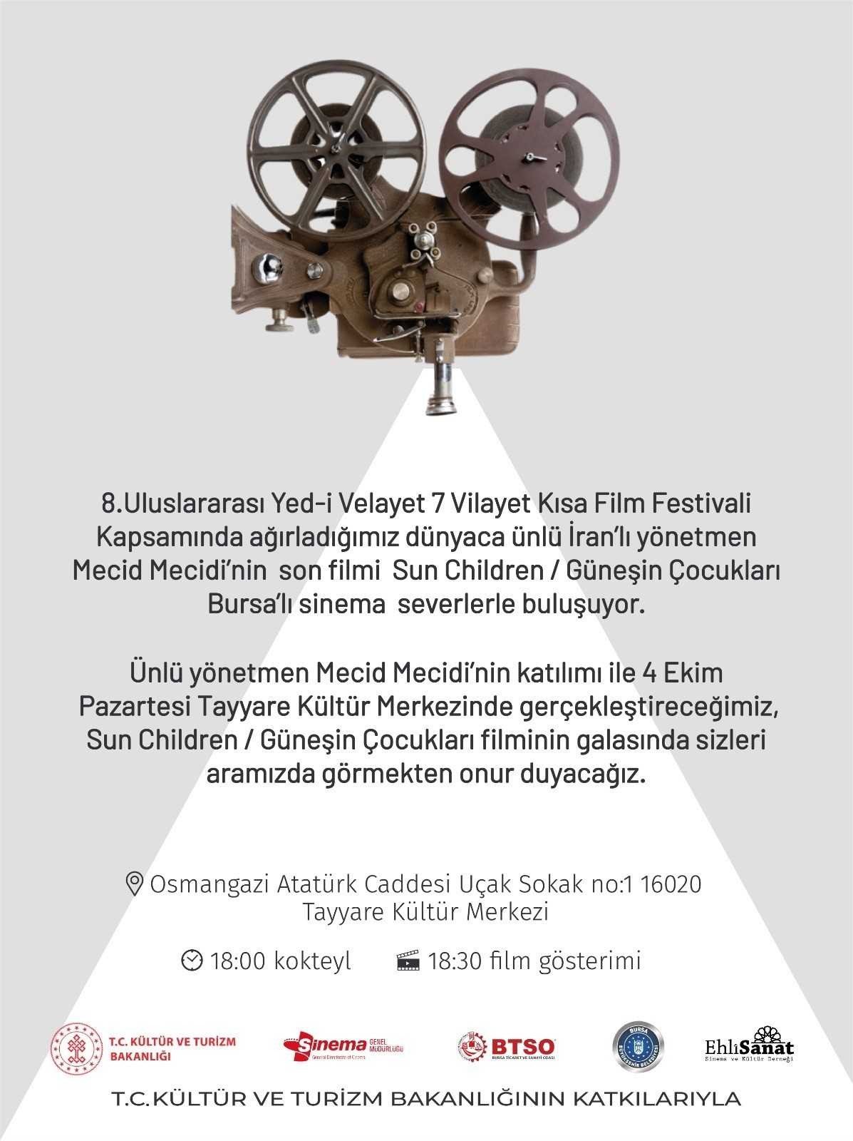 İranlı Ünlü Yönetmen Mecidi Bursa'ya Geliyor