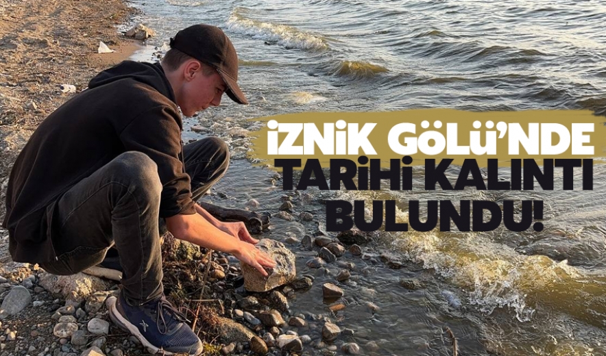 İznik Gölü'nde Tarihi Taş Kalıntısı Bulundu