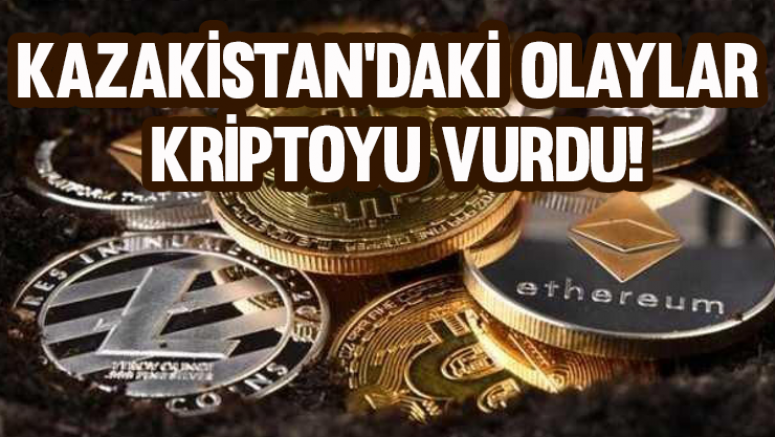 Kazakistan'daki olaylar kriptoyu vurdu!