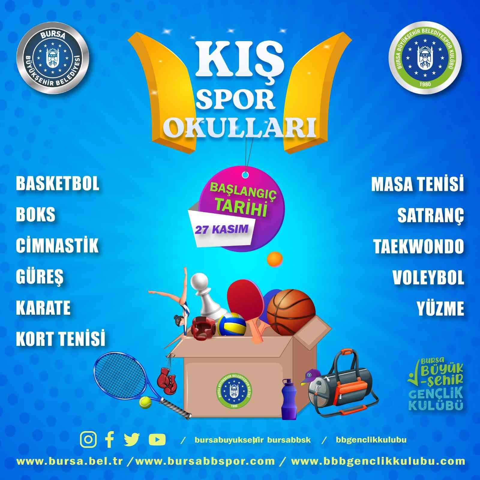 Kış Spor Okulları 27 Kasımda Başlıyor