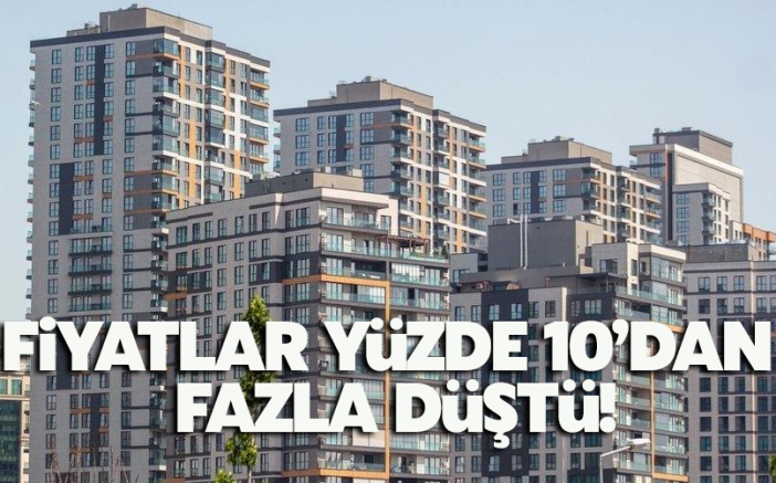 Konut fiyatlarındaki düşüş yüzde 10'u aştı!