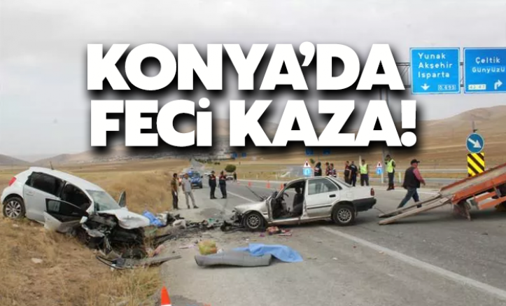 Konya'da feci kaza: 4 kişi öldü, 3 kişi yaralandı
