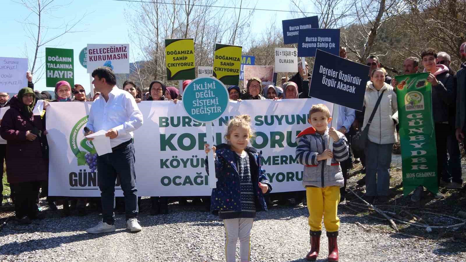 Köylüler Kocasu Deresini Tehdit Eden Mermer Ocağı İçin Eylem Yaptılar