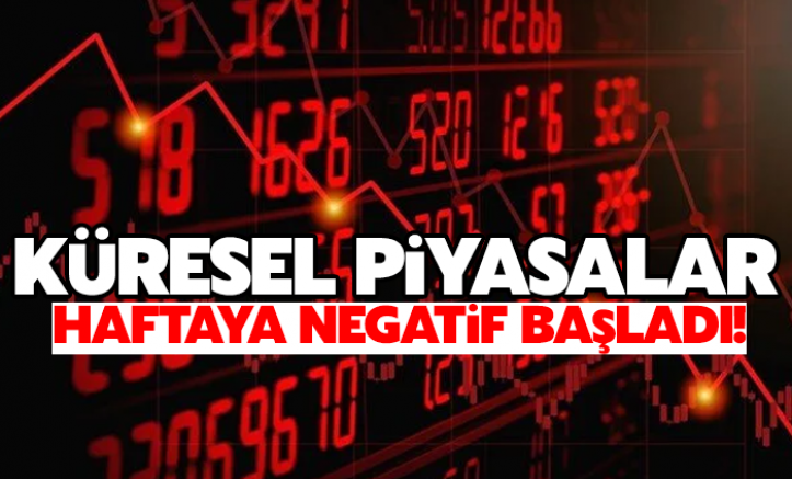 Küresel piyasalar merkez bankaları haftasına negatif başladı