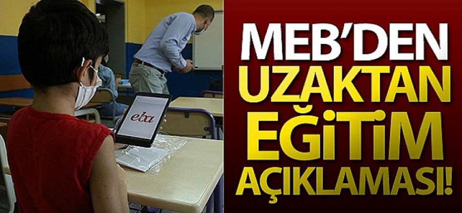 MEB'ten Uzaktan Eğitim Açıklaması