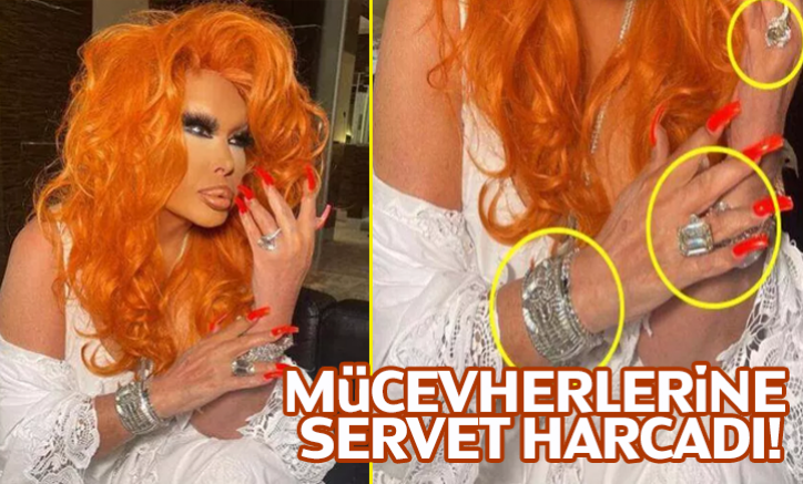 Mücevherlerine servet harcadı!