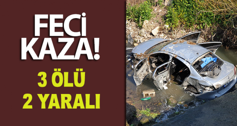 Otomobil Dereye Uçtu: 3 Ölü 2 Yaralı