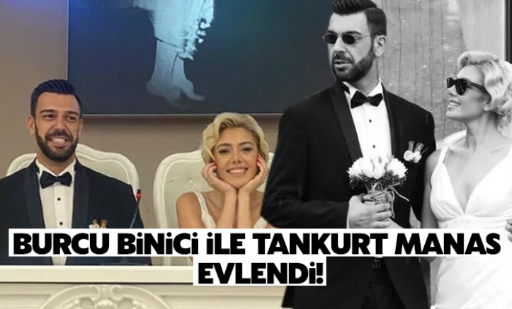 Oyuncu Burcu Binici ile Tankurt Manas evlendi