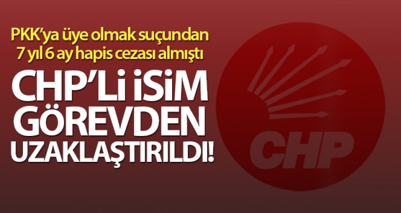 PKK'ya üyelikten hapis cezası alan CHP'li meclis üyesi görevden uzaklaştırıldı