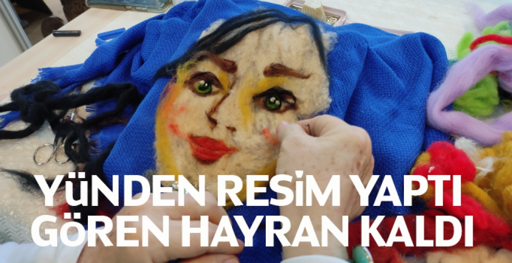 Resimlerini Boya Ve Fırça Yerine Yünle Yapıyor