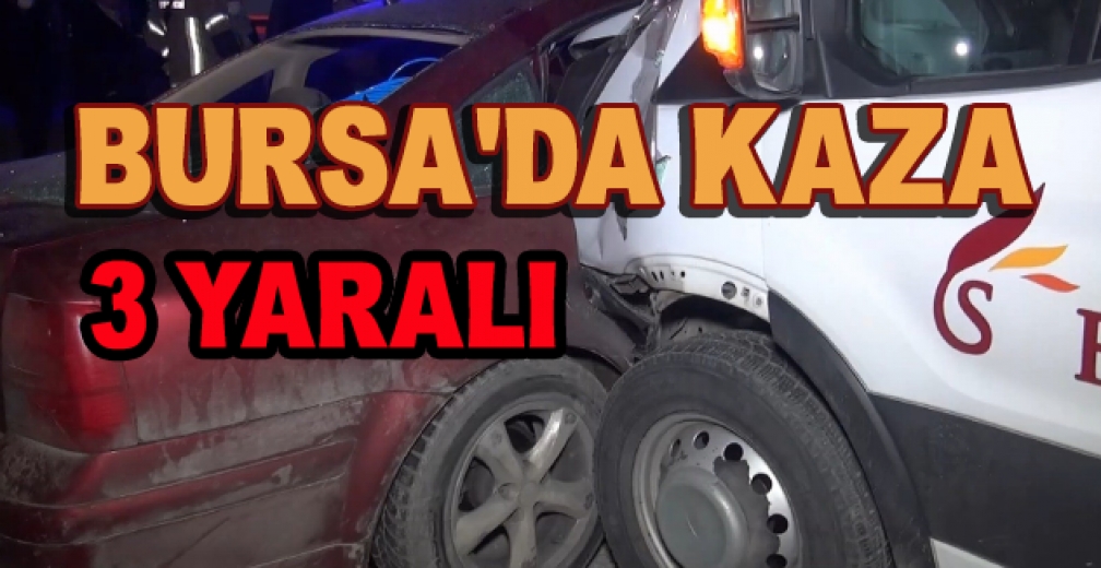 Servis Minibüsü İle Otomobil Çarpıştı: 3 Yaralı