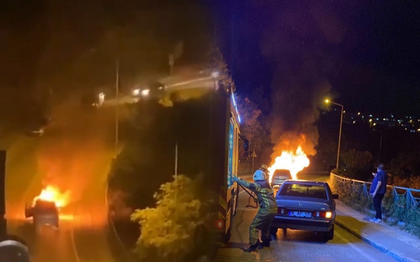 Seyir Halindeki Otomobil Alev Alev Yandı!