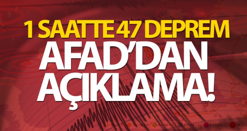 Son 1 Saat'te 47 Adet Deprem Meydana Geldi