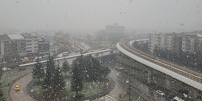 Bursa'da beklenen kar yağışı başladı