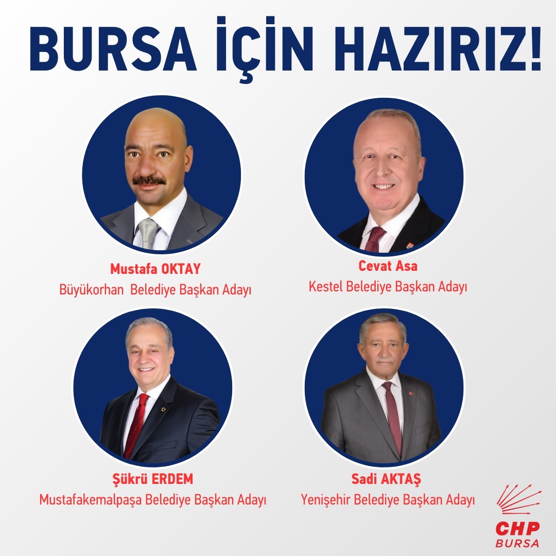 Chpde Bursanın 4 İlçe Belediye Başkan Adayı Belli Oldu