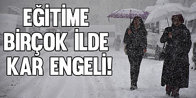Eğitime birçok ilde kar engeli!