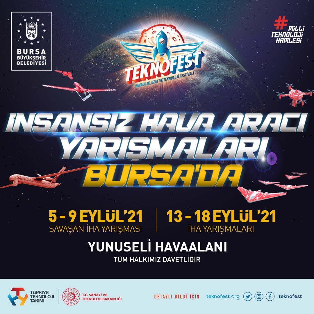 Teknofest 2021 İha Yarışları Bursada Yapılacak