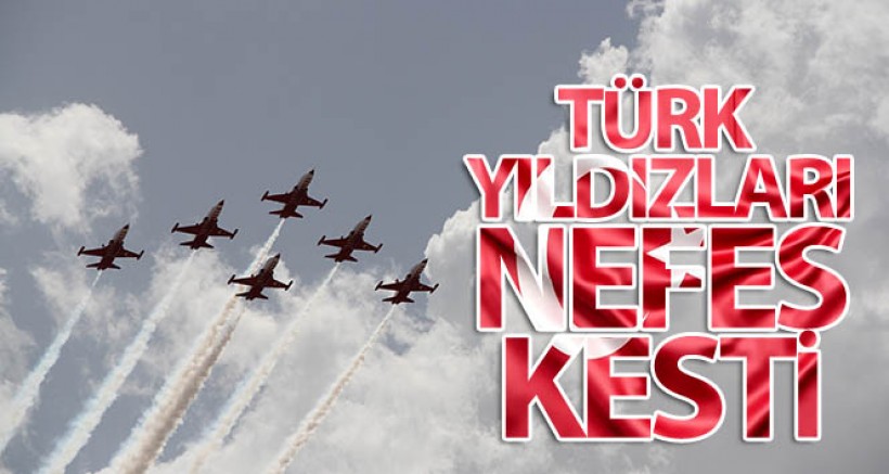 Türk Yıldızlarından Selamlama Uçuşu