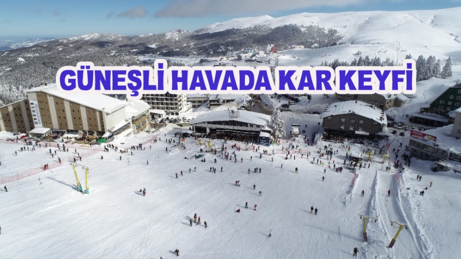 Uludağda Güneşli Havada Kar Keyfi