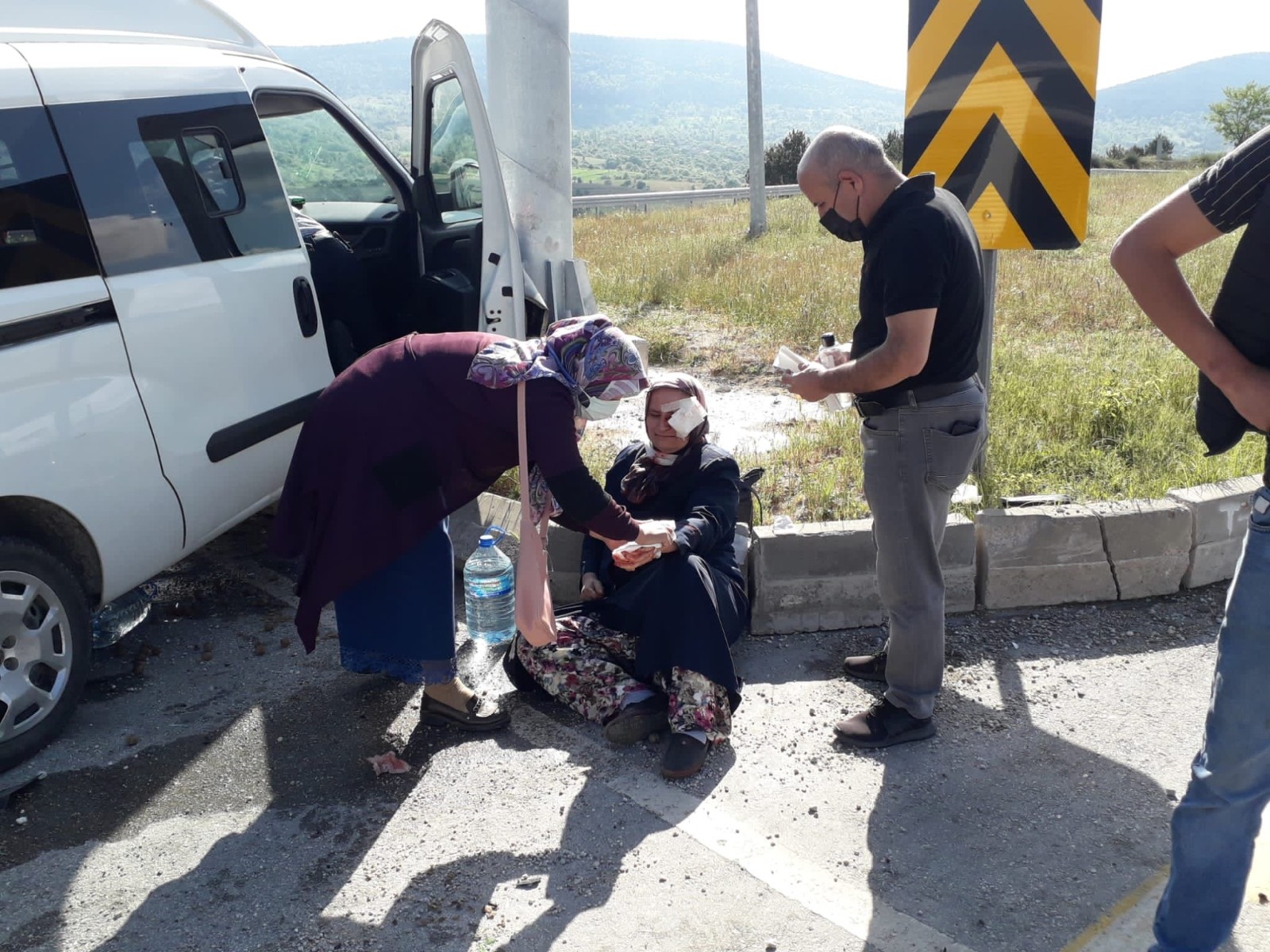 Yaralıya İlk Müdahaleyi Belediye Başkanı Yaptı