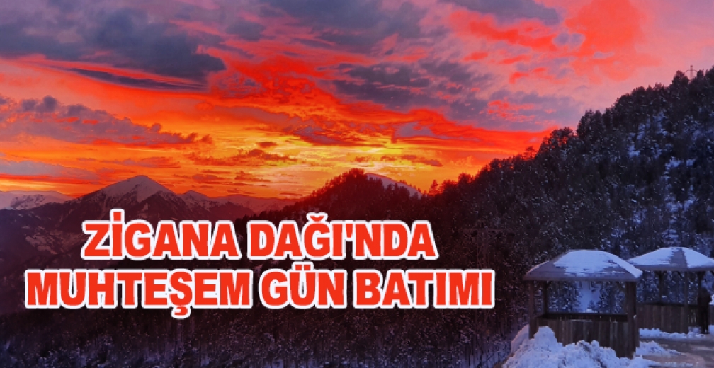 Zigana’da Dağlar Kızıl Renge Büründü