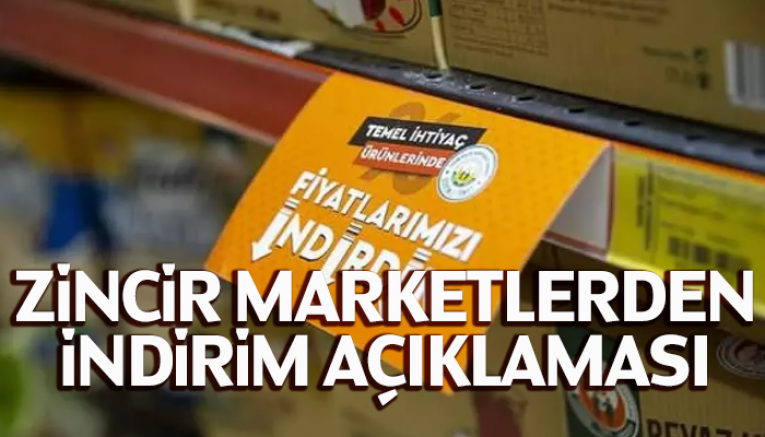 Zincir Marketlerden İndirim Açıklaması