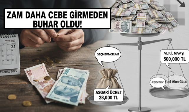 Zam Daha Cebe Girmeden Buhar Oldu